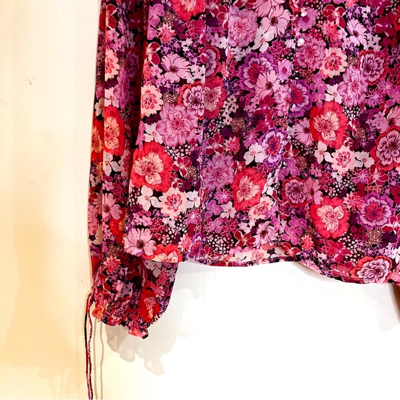 For love & lemons pink florales print blouse - Picture 5 of 6